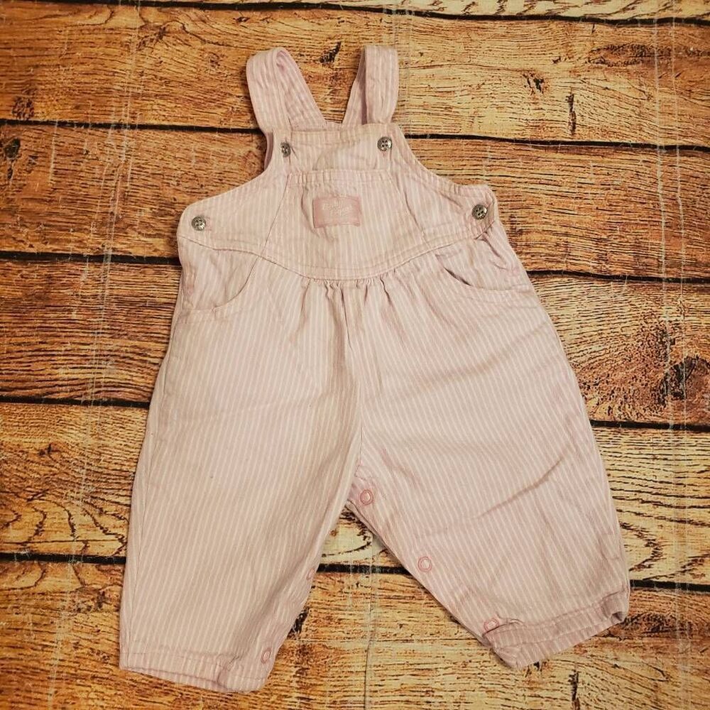 Vintage Oshkosh B'gosh Bib Overalls Striped Pink